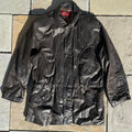 Vintage 80s Mid-Length Black Leather Jacket