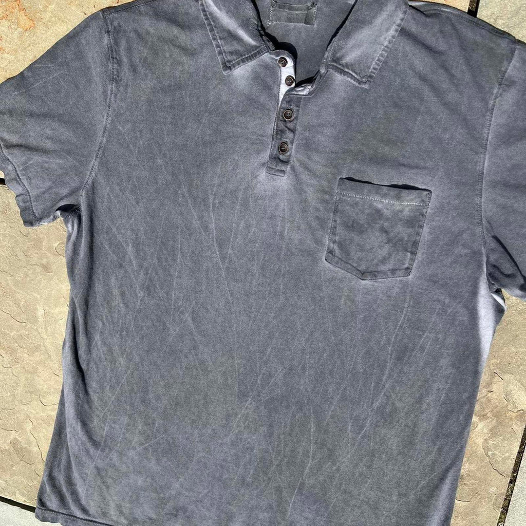 Overdyed Reworked Grey Minimalist Polo