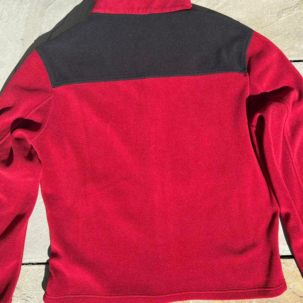 Tommy Hilfiger Red and Black Colorblock Fleece Jacket