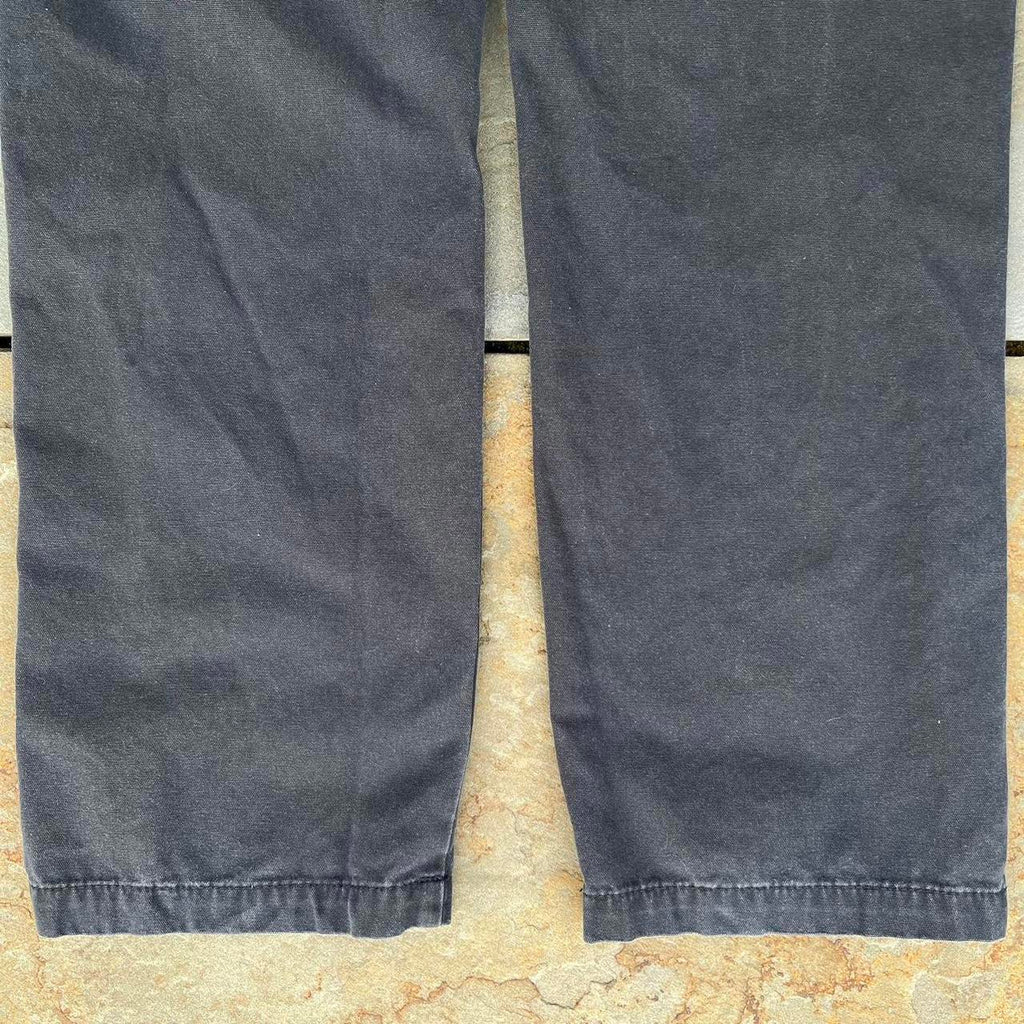 Y2K Dark Grey Canvas Utility Work Pants