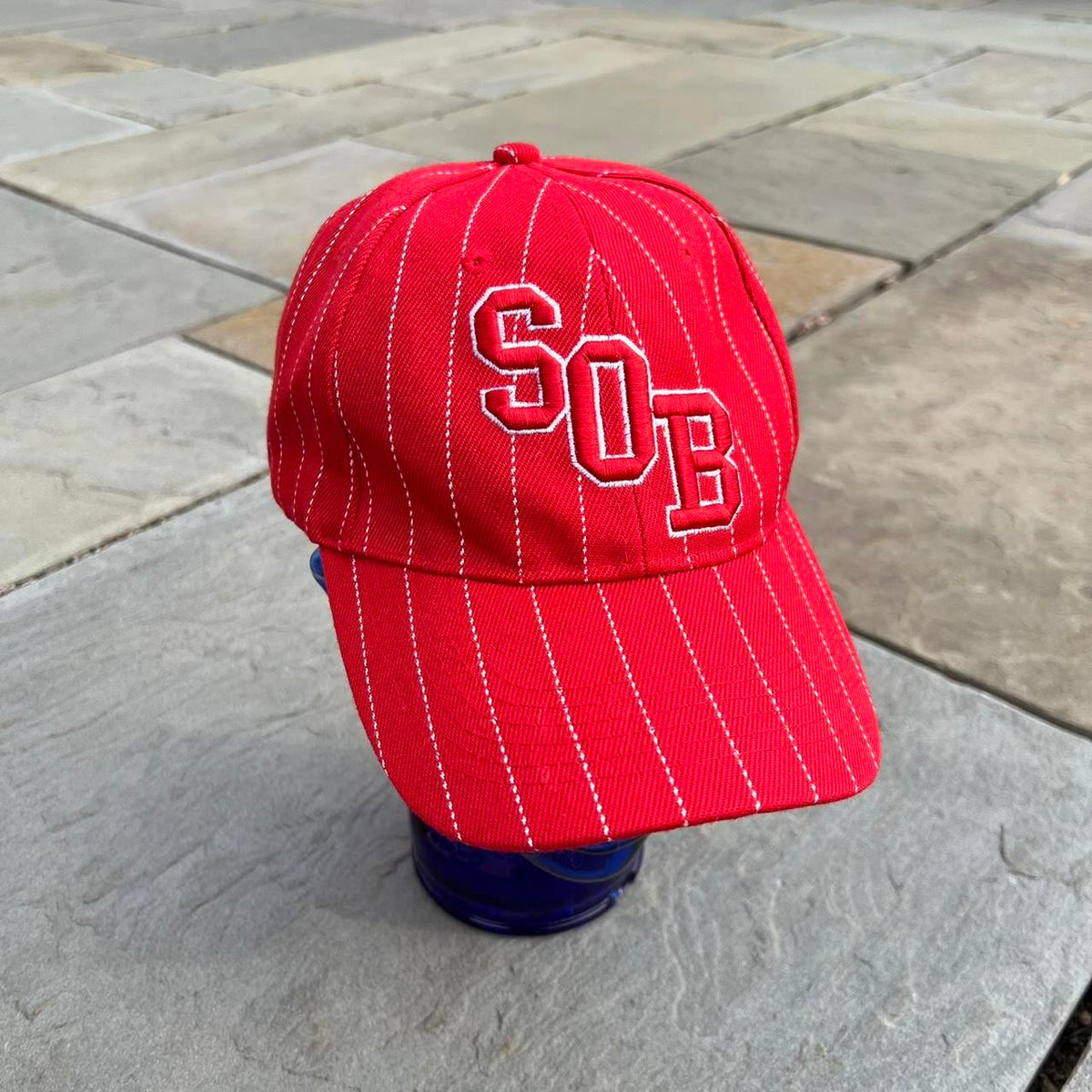 South of the Border Red Pinstripe SOB Strap-back Hat