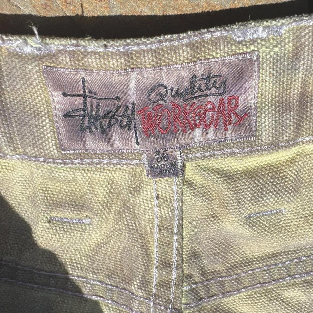Overdye Reworked Stussy Canvas Double Knee Work Pants