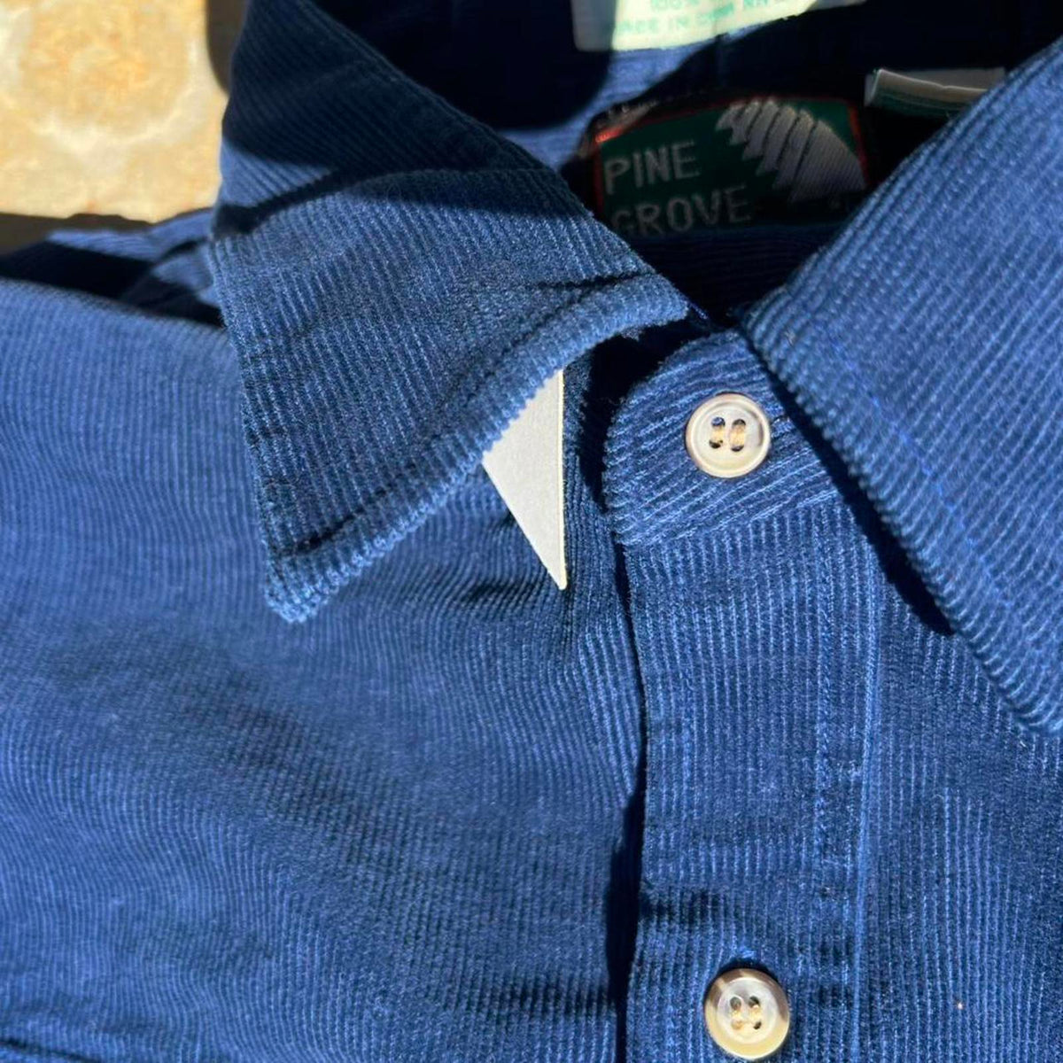 Deadstock Vintage 90s Royal Blue Corduroy Button Down Shirt