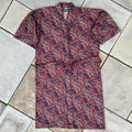 Vintage 90s Burgundy Paisley Robe Made in USA