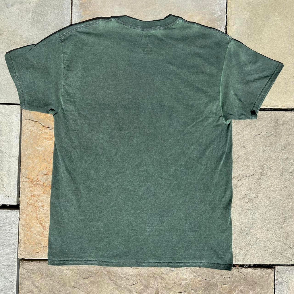 New Reworked Overdyed Dark Green Garment Dyed T-Shirt