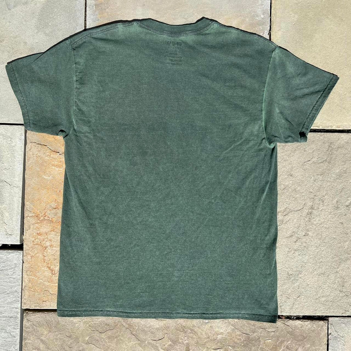 New Reworked Overdyed Dark Green Garment Dyed T-Shirt