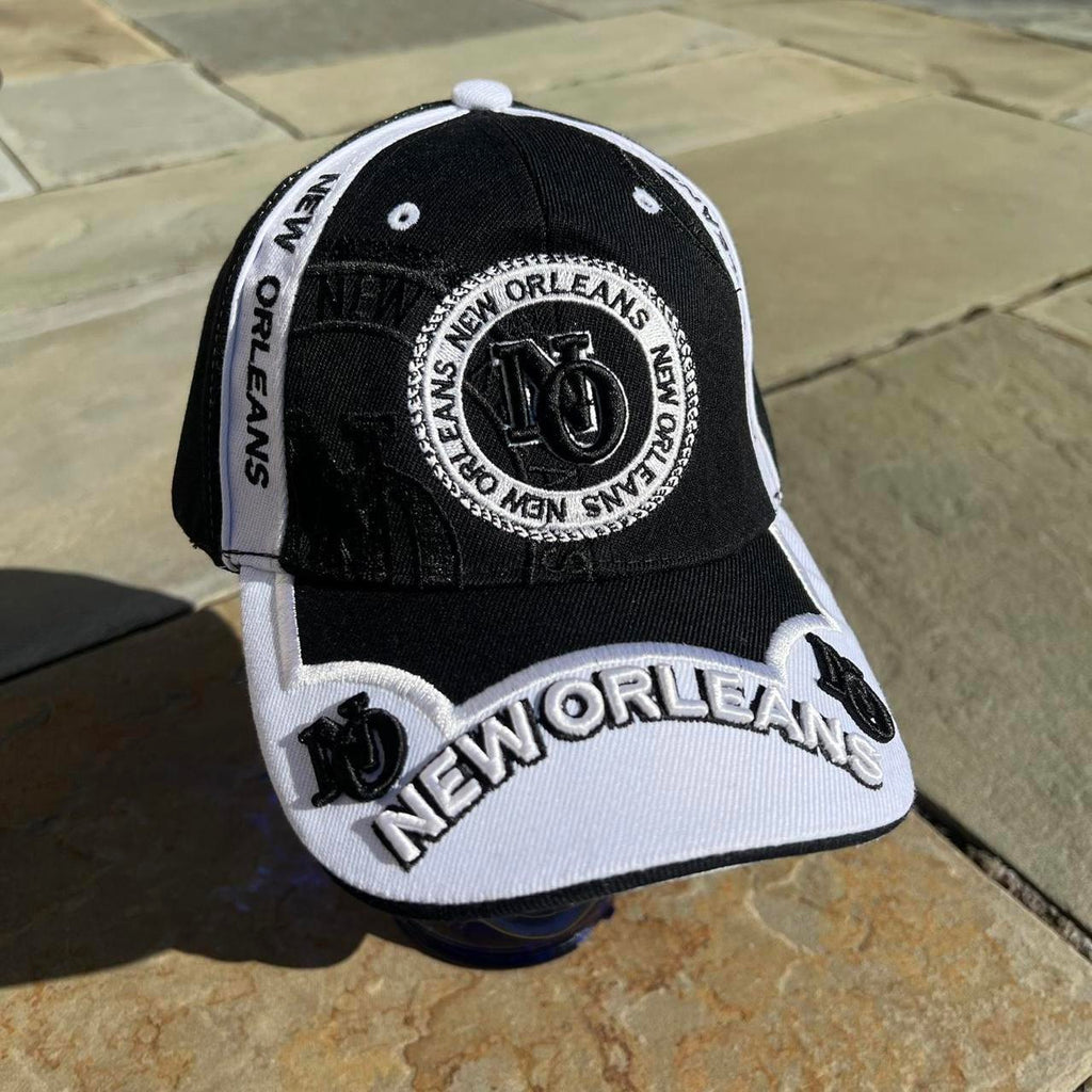 New Orleans Two Tone Embroidered Strap Back Hat