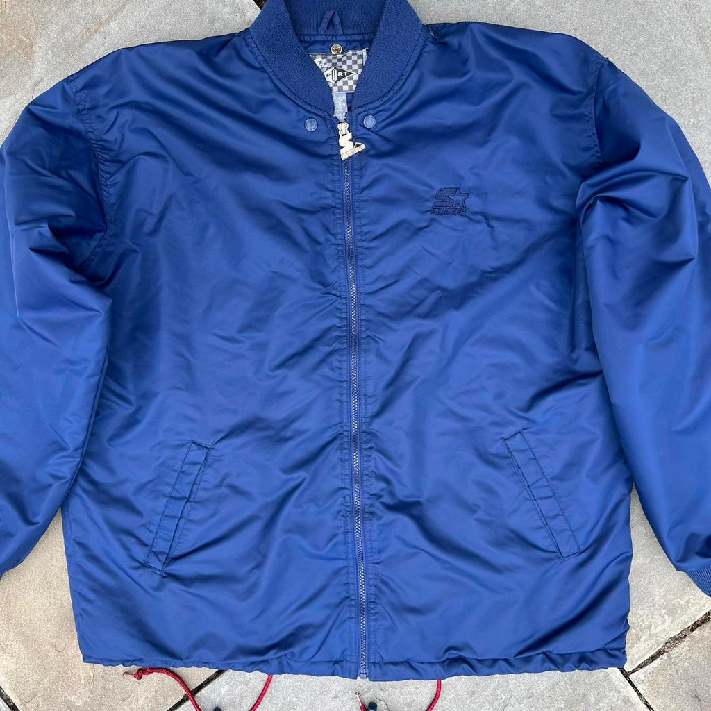 Vintage 90s Starter Dark Blue Lined Bomber