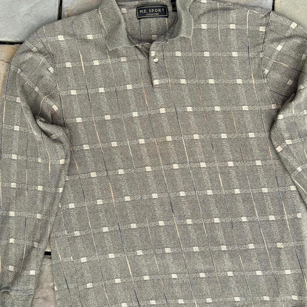 Neo-Vintage 90s Plaid Pattern Rugby Polo