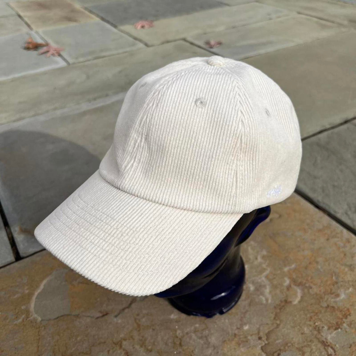 Cream Off White Corduroy Strapback Dad Hat