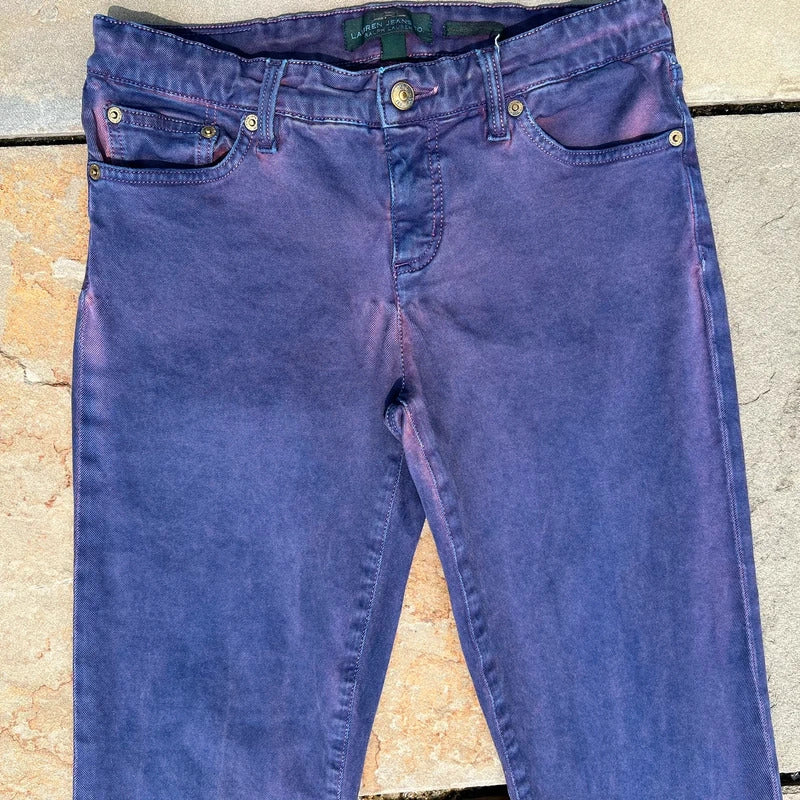 Purple Salmon Overdye Lauren Ralph Lauren Reworked Jeans
