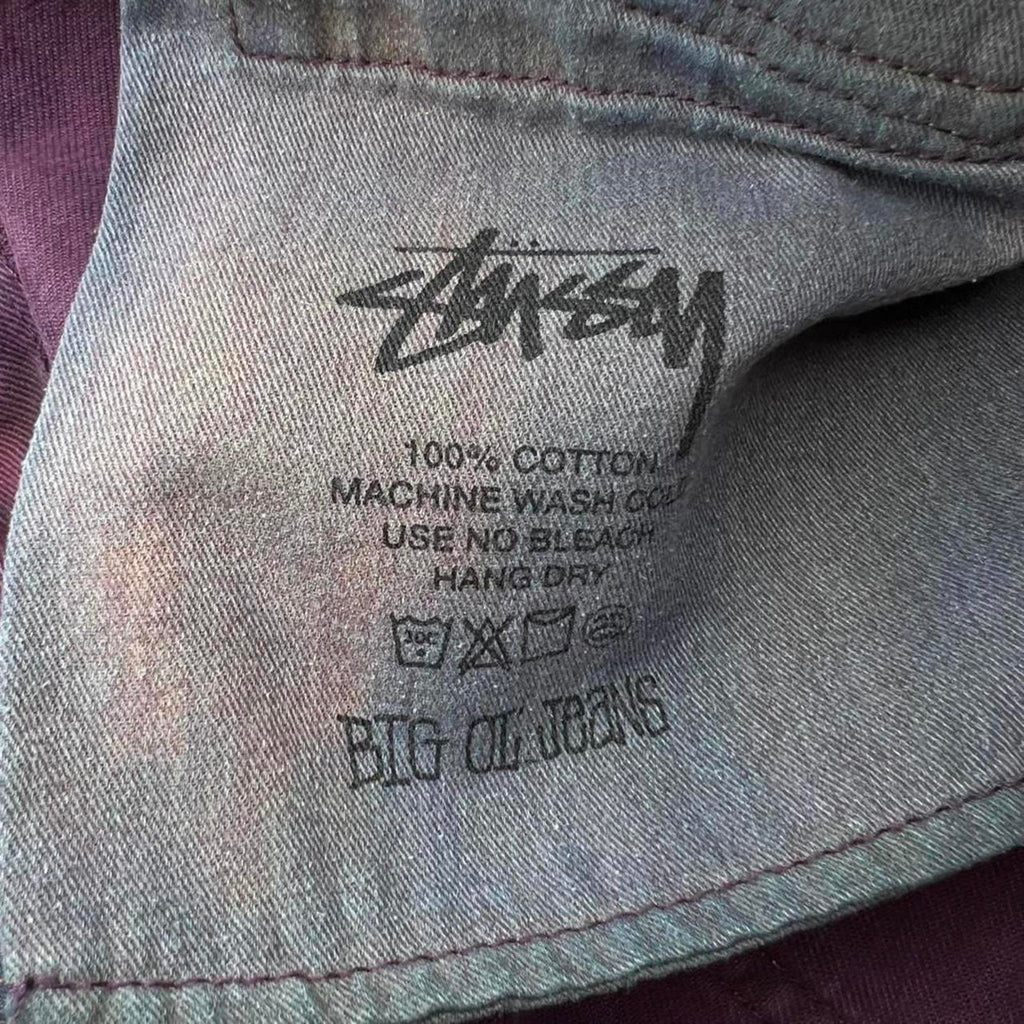 Double Purple Wash Reworked Stussy Big Ol Jeans