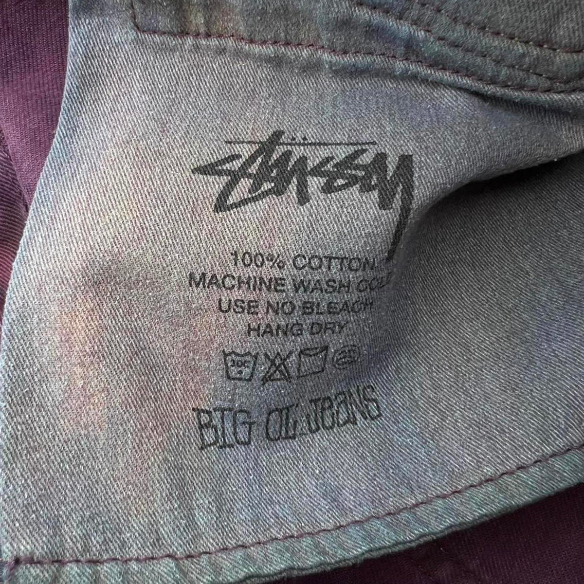 Double Purple Wash Reworked Stussy Big Ol Jeans