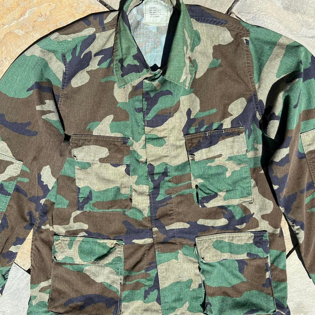 Y2K Woodland Camo Cargo Utility Jacket