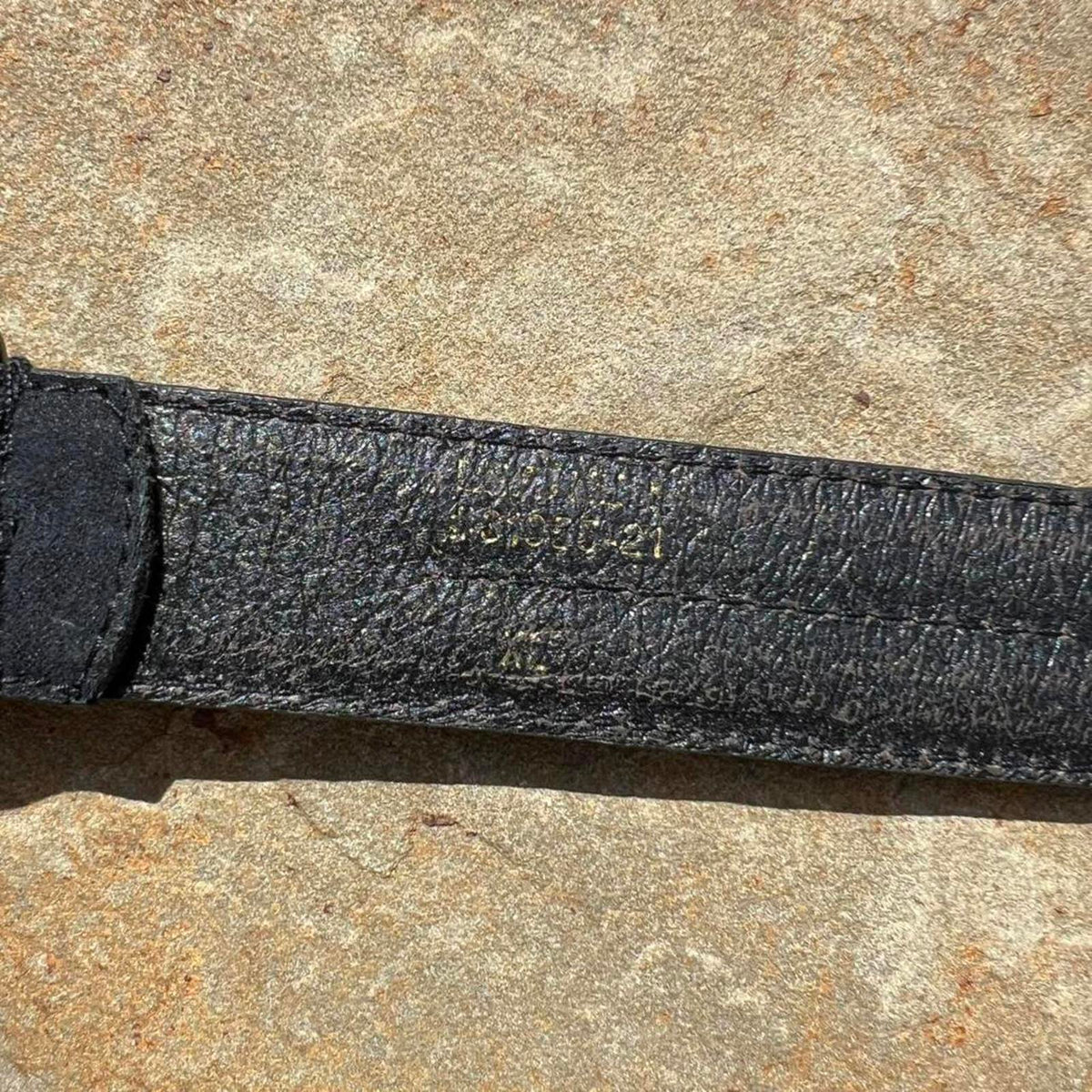 Vintage 90s Center Stitch Black Faux Suede XXL Belt