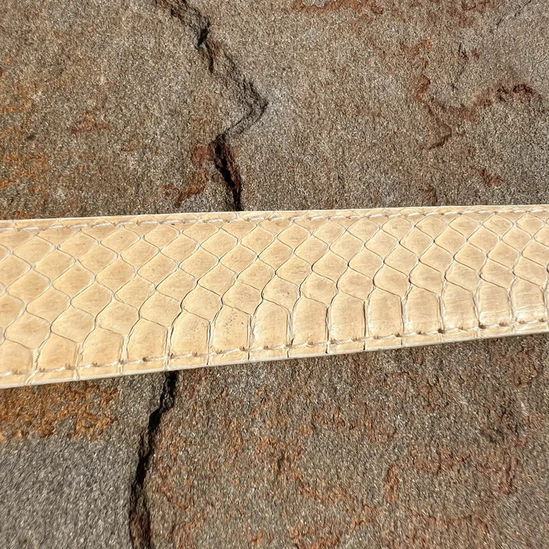 Vintage 90s Tan Snake Leather belt