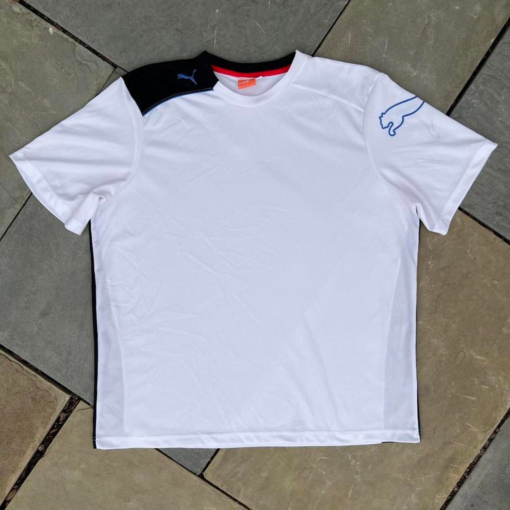 Puma Men's White and Black Tshirt