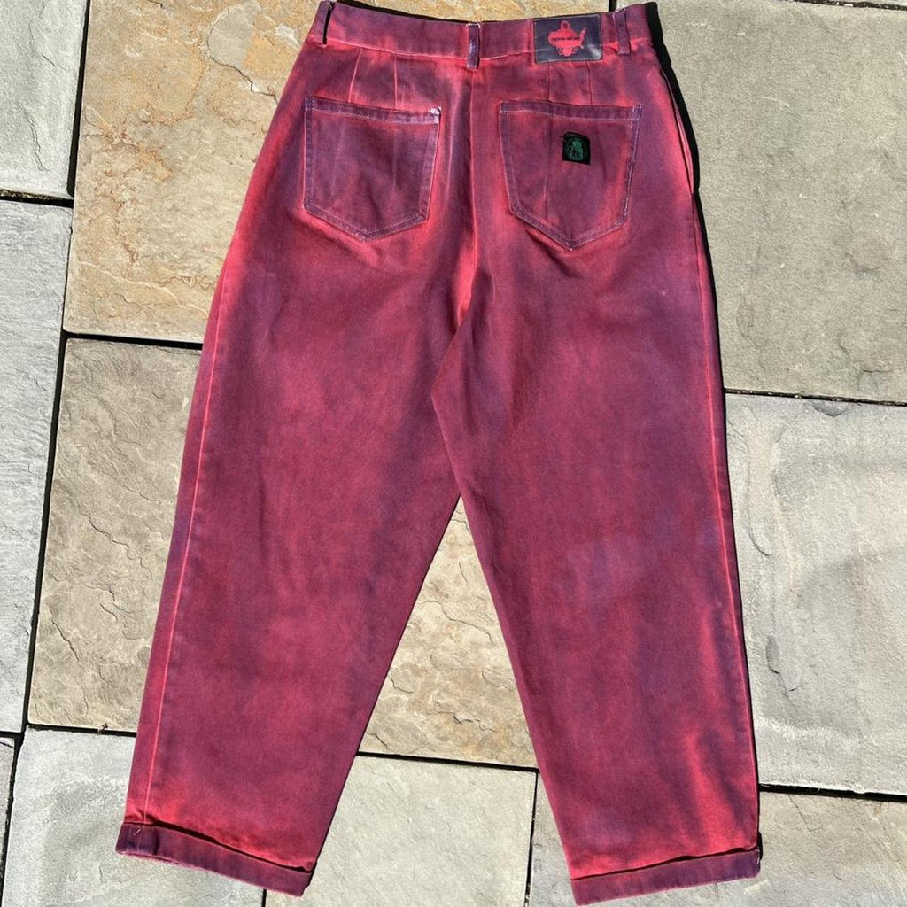 Overdye Distressed FA Pleated Denim Trousers