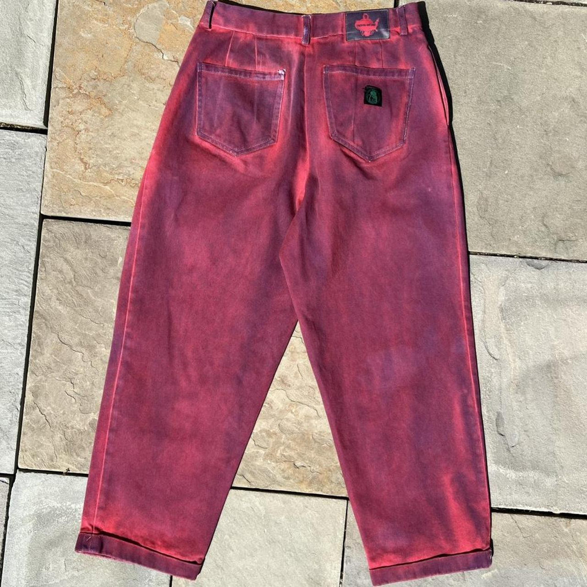 Overdye Distressed FA Pleated Denim Trousers