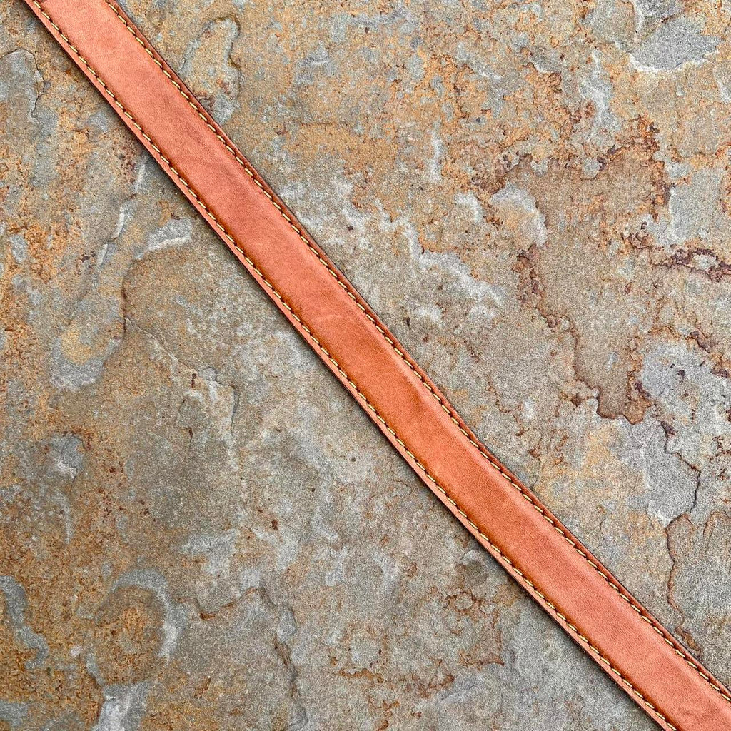 Neo-Vintage 90s Brown Contrast Stitch Leather Belt