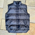 Y2K Ripstop Puffer Vest Navy Down Feather Fill