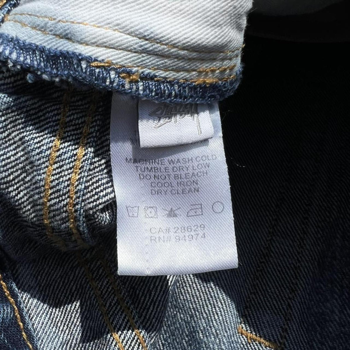 Stussy Distressed Patched Washed Indigo Big Ol’ Jeans