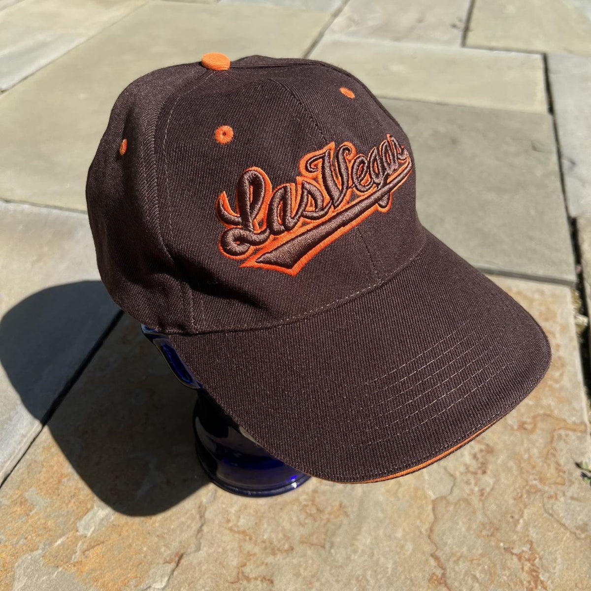 Neo-Vintage Early Y2K Las Vegas Brown/Orange Strapback hat