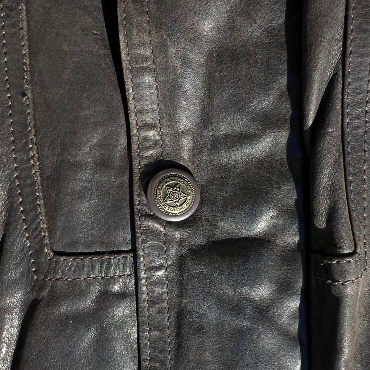 Vintage 80s Mid-Length Black Leather Jacket