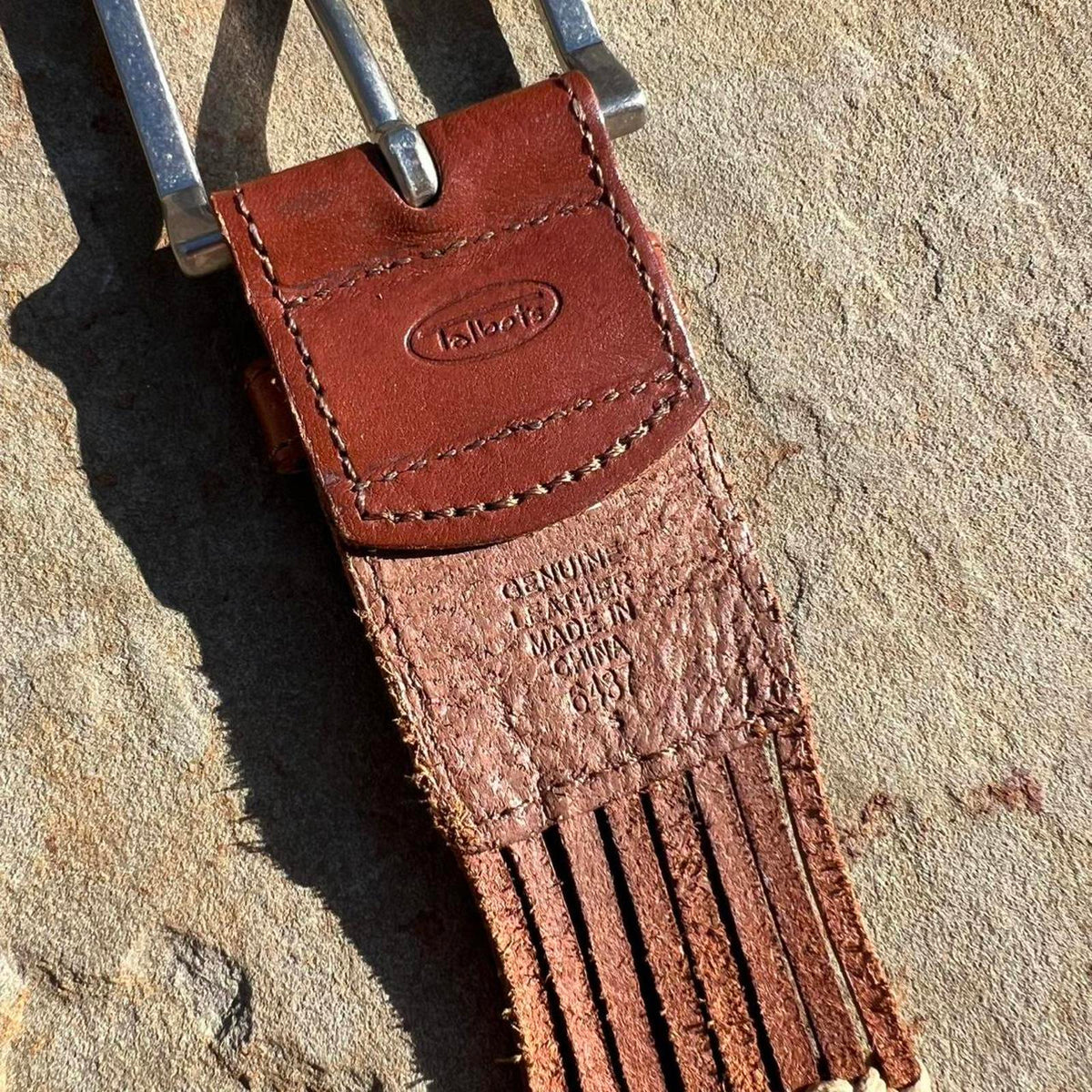 Brown Leather Lace Boho Belt