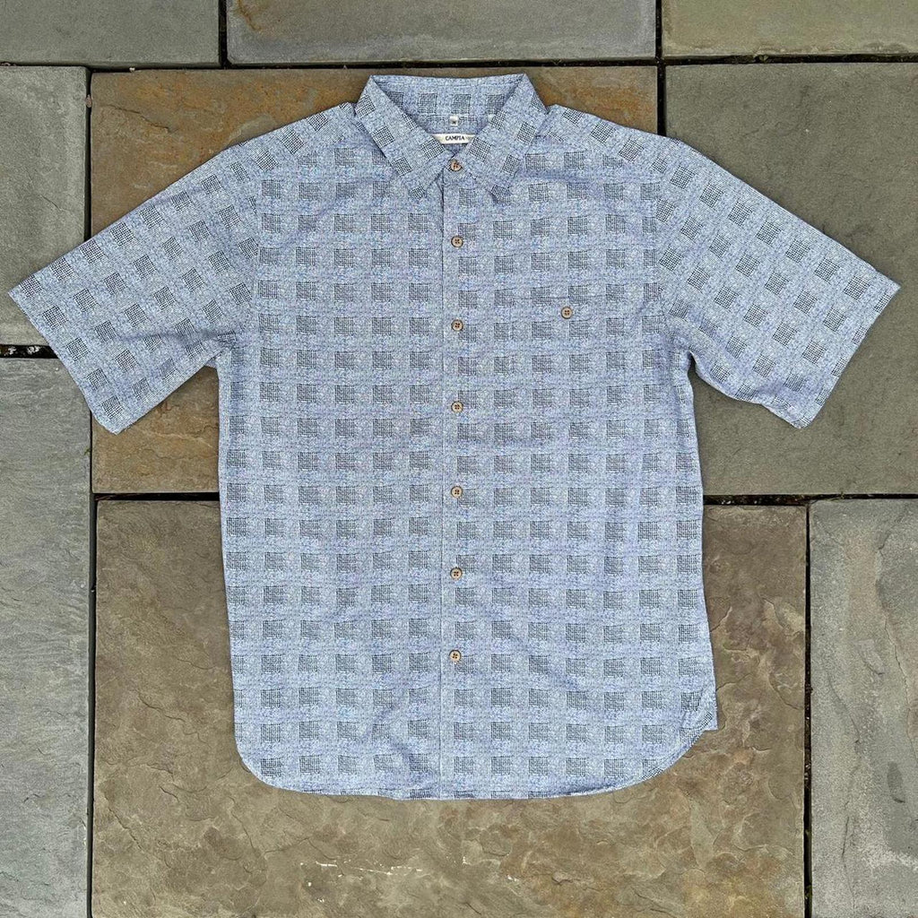 Y2K Abstract Plaid Pattern Shirt