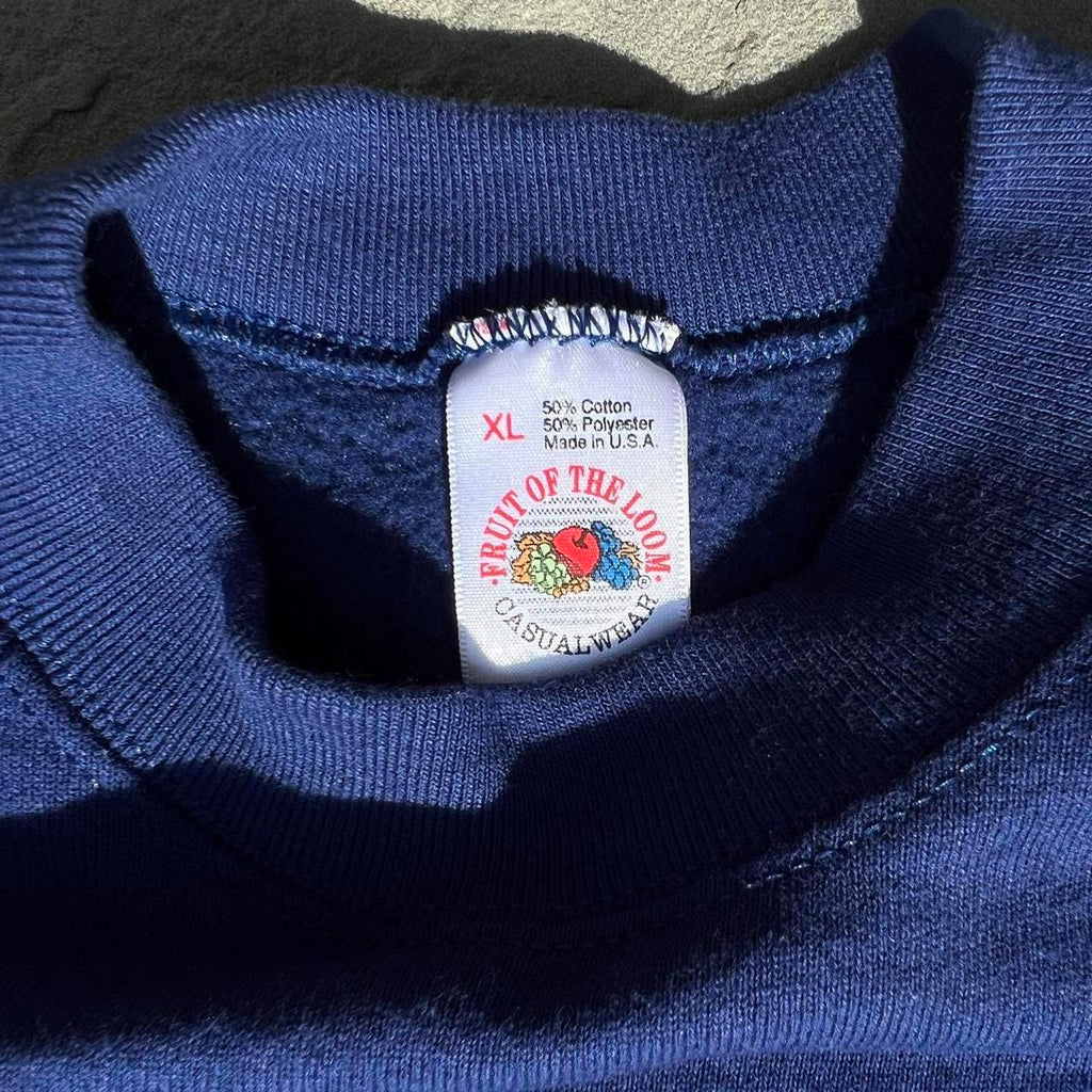 Vintage 80s Dark Blue Crewneck Sweatshirt Made in USA