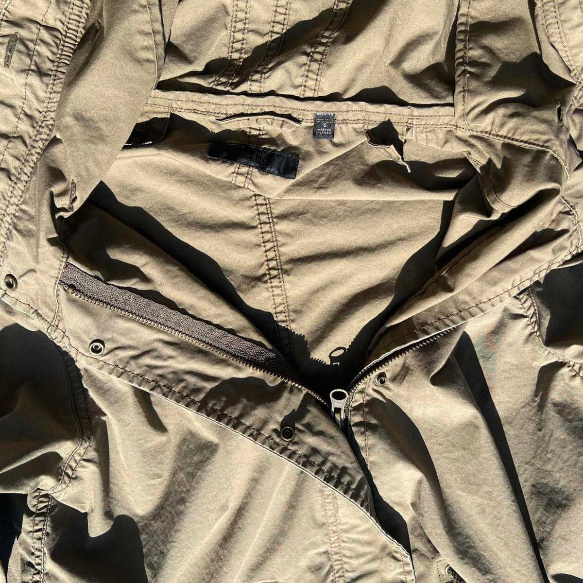Uniqlo Khaki Poplin Mid Length Jacket