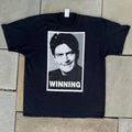 Charlie Sheen Winning Black Graphic T-shirt