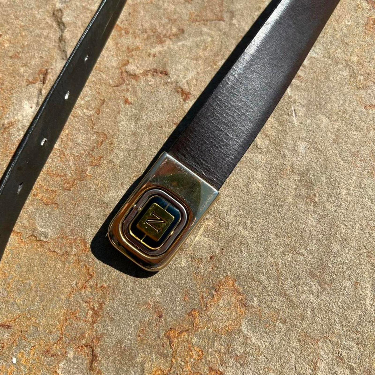 Vintage 90s Reversible Leather Belt “Cut to length fit”