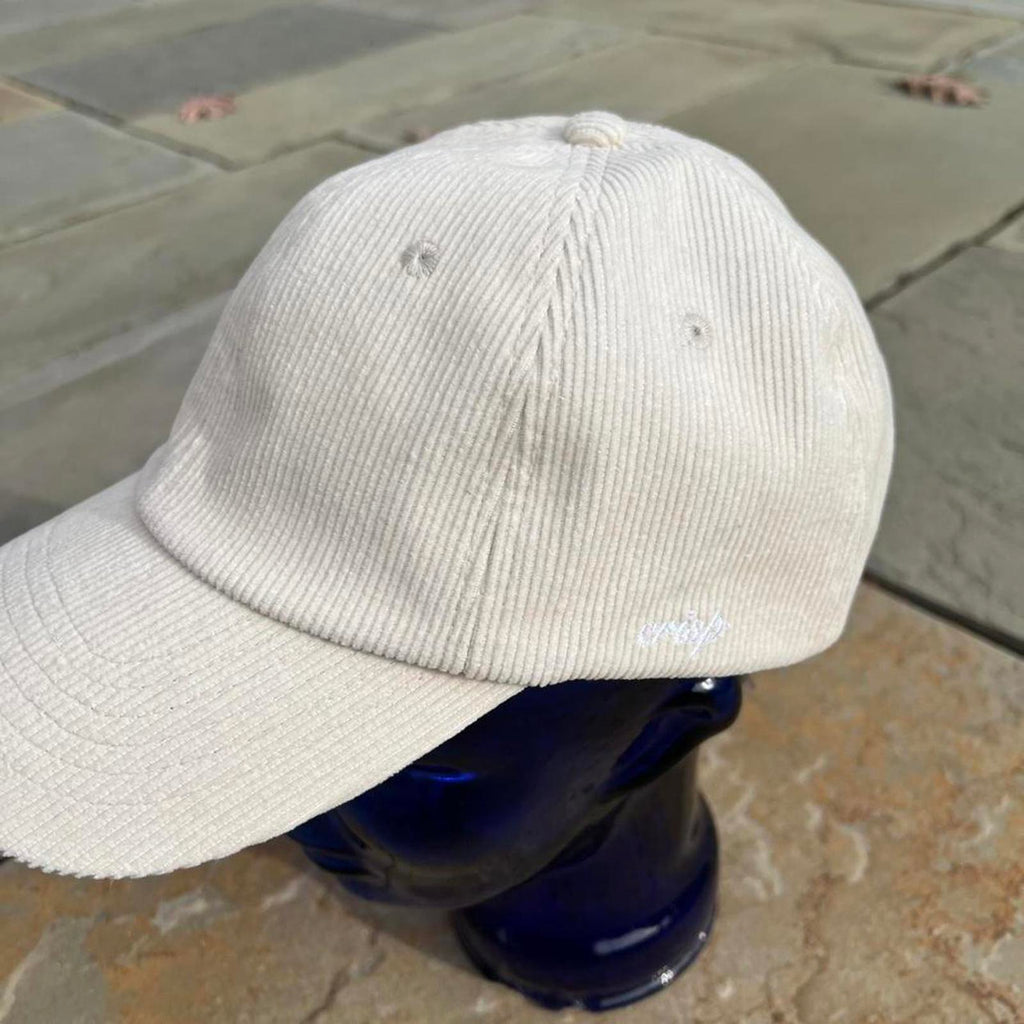 Cream Off White Corduroy Strapback Dad Hat