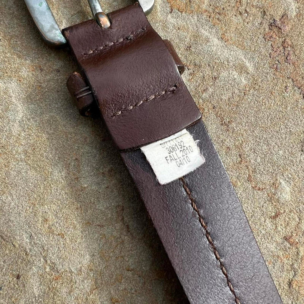 Y2K 2010 Dark Brown Italian Leather Belt Made in Italy