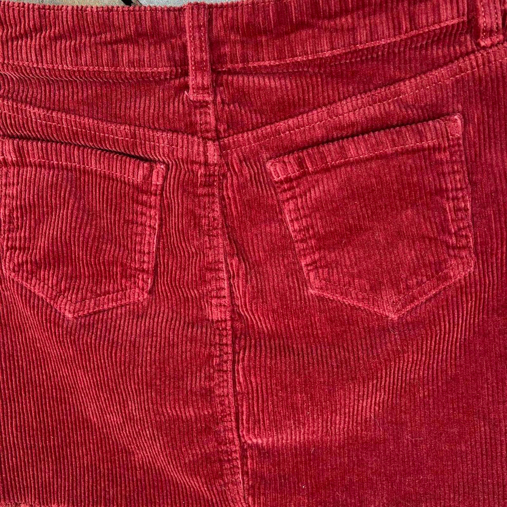Y2K Burgundy Wide Wale Corduroy Mini Skirt