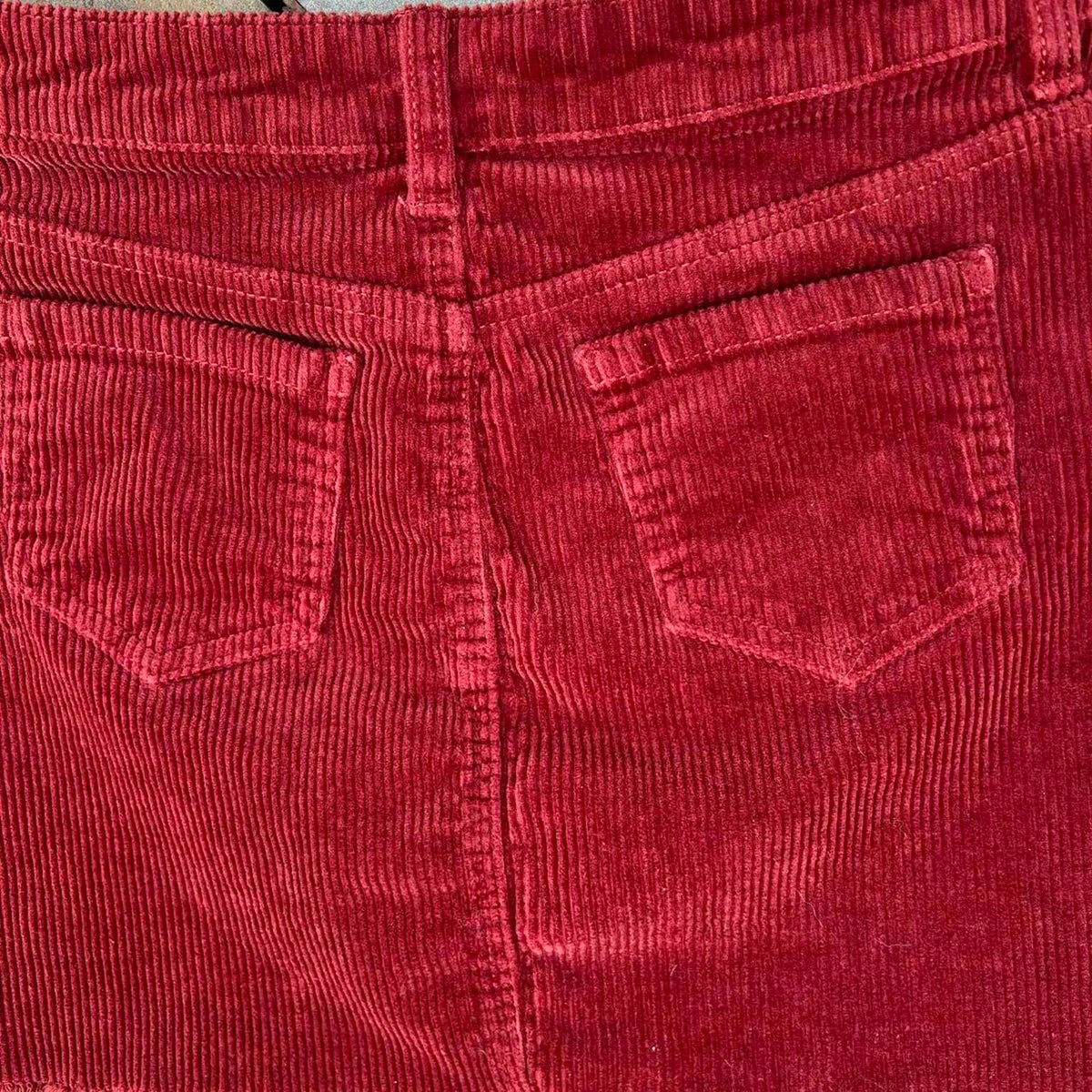 Y2K Burgundy Wide Wale Corduroy Mini Skirt