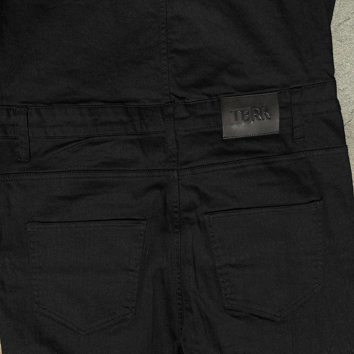 NWT Designer Black Denim Overalls