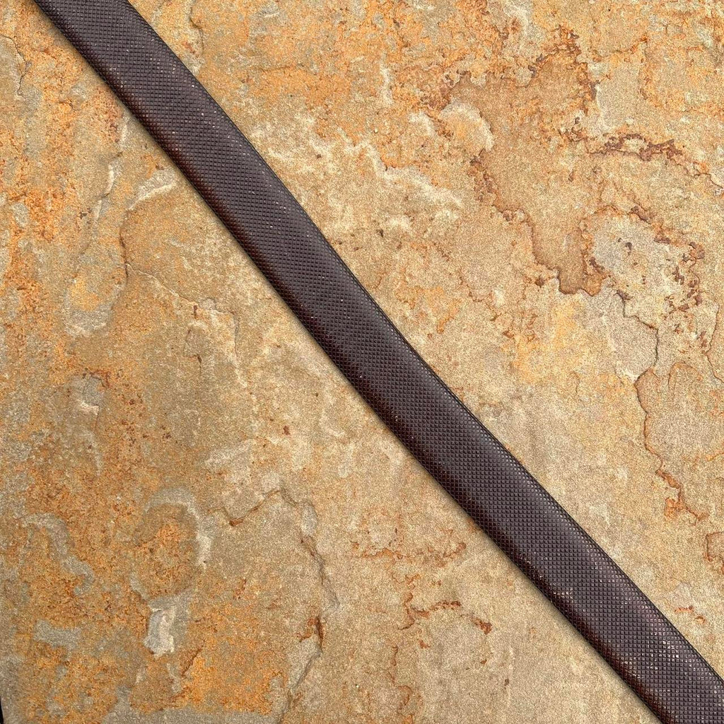 Vintage 90s Dark Brown Embossed Italian Leather Belt