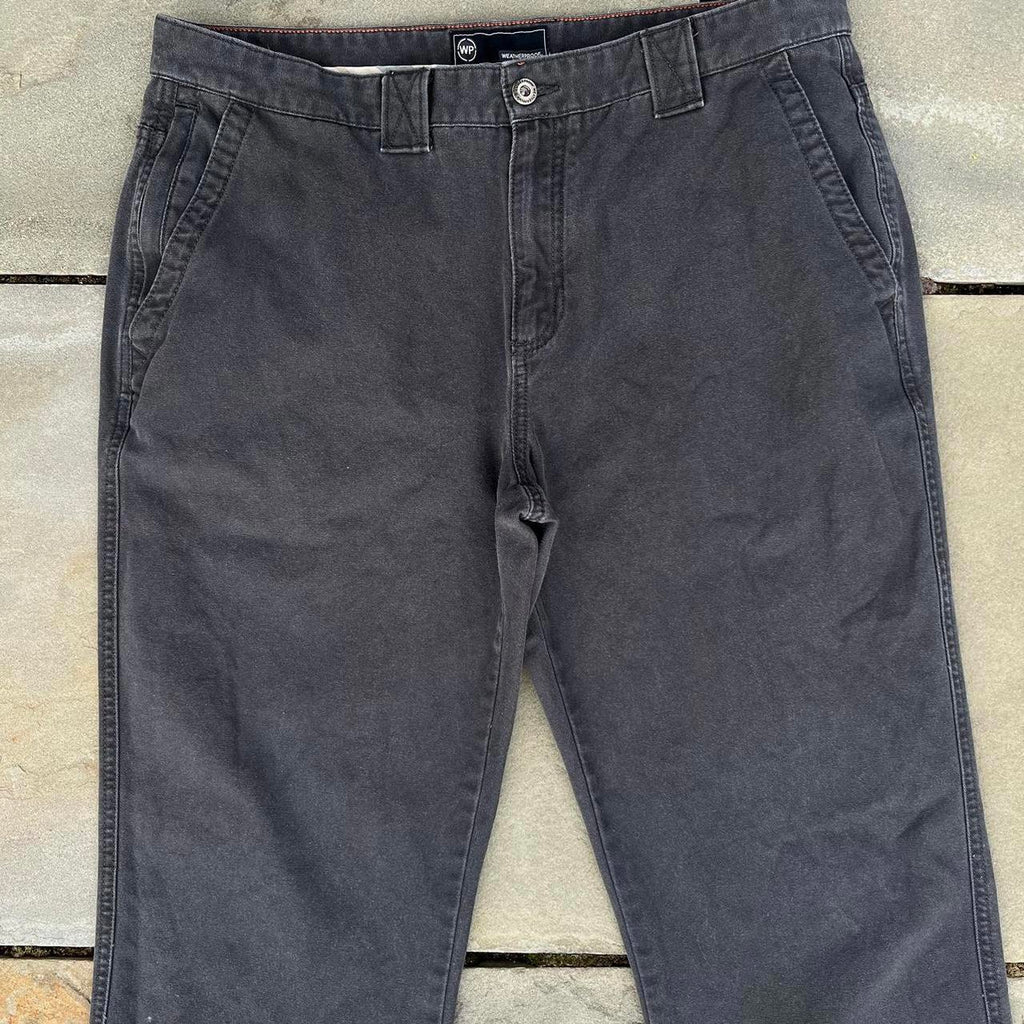 Y2K Dark Grey Canvas Utility Work Pants