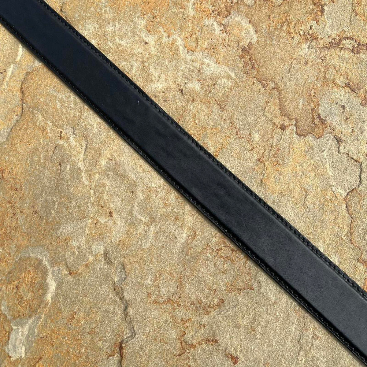 Y2K Oil Tanned Black Wide Full Leather Belt