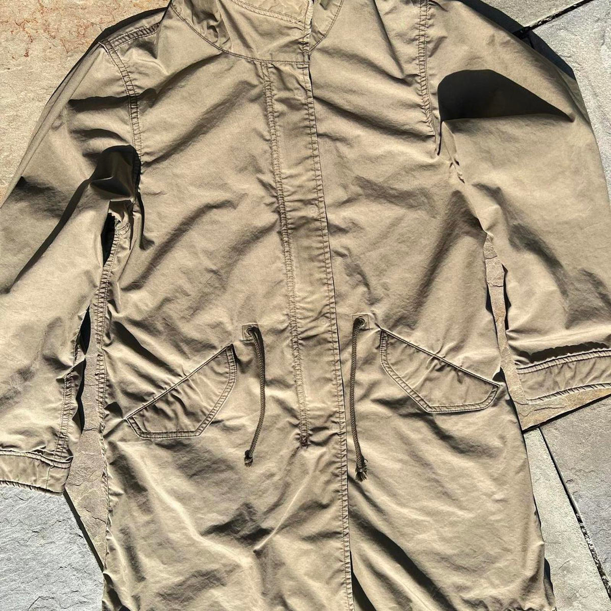 Uniqlo Khaki Poplin Mid Length Jacket