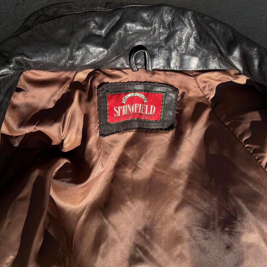 Vintage 80s Mid-Length Black Leather Jacket
