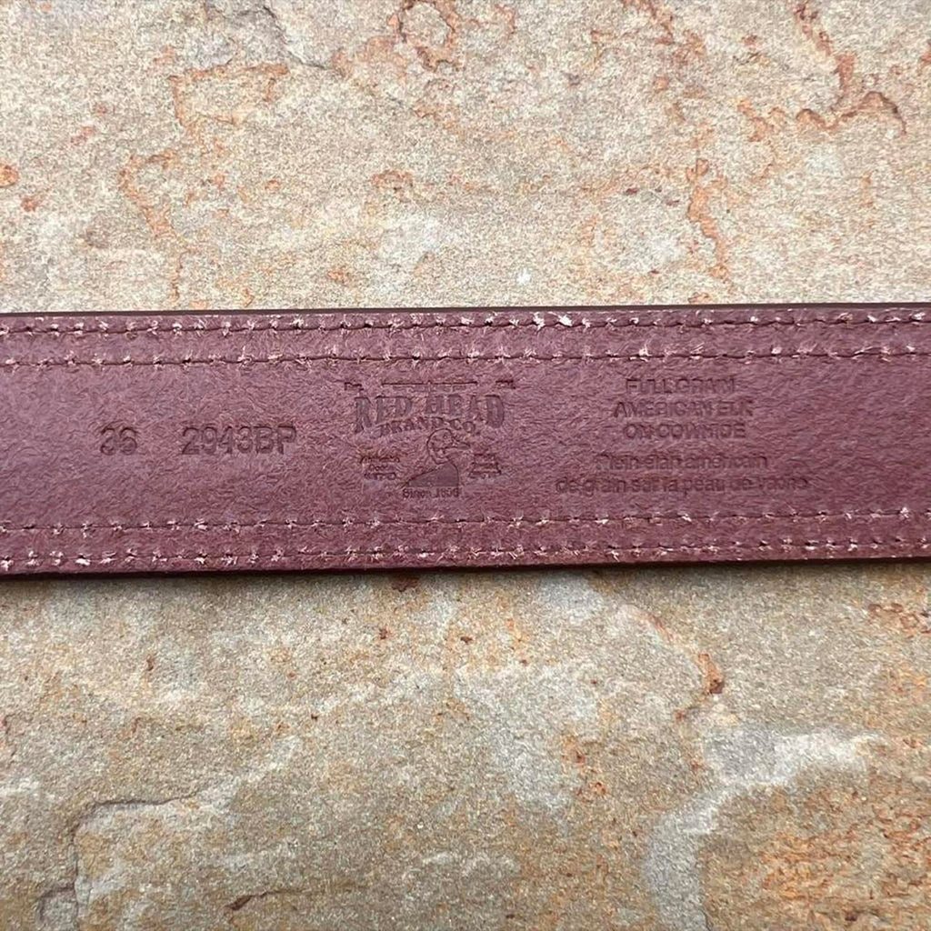 NWT Two Tone Dark Brown Soft Elk Leather Belt