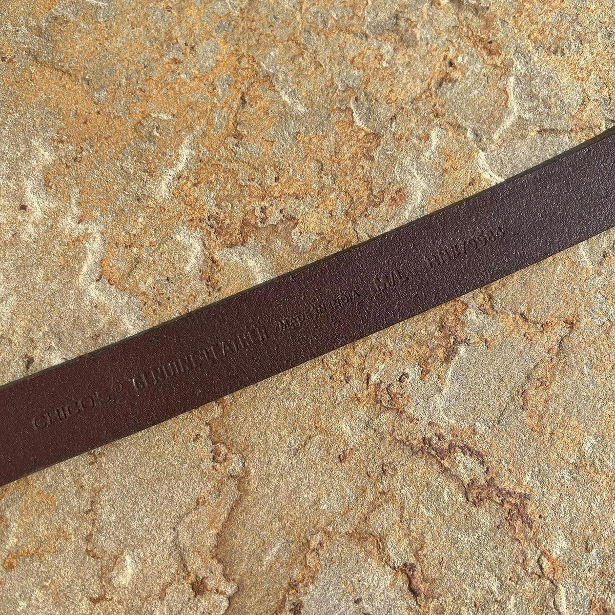 Retro Metal Hook Buckle Brown Leather Belt