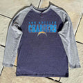 NFL LA Chargers Navy/Grey Heather Team Graphic Henley