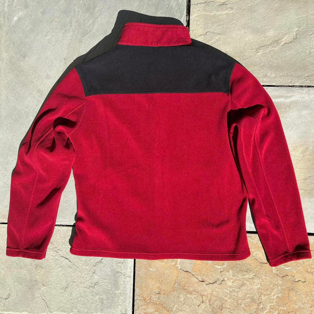 Tommy Hilfiger Red and Black Colorblock Fleece Jacket