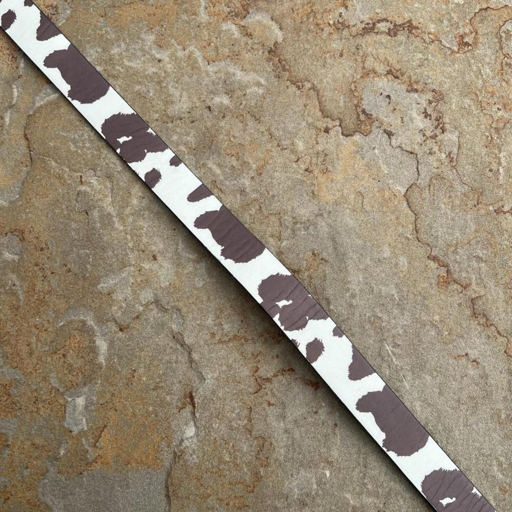 Y2K Western Cow Animal Print Faux Leather Metal Tip Belt
