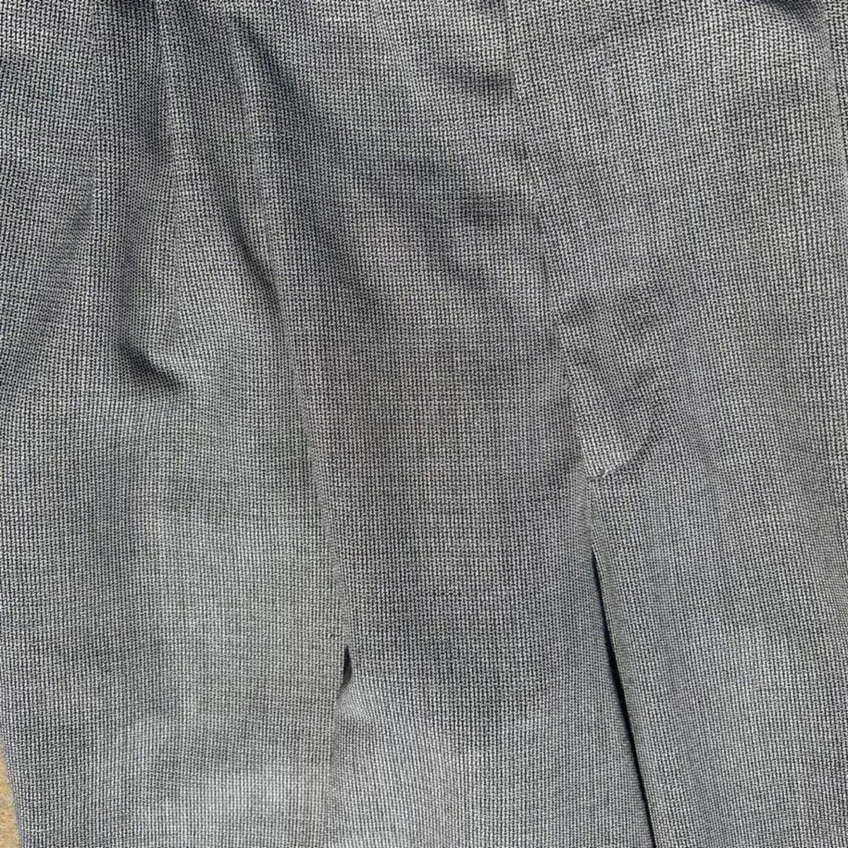Neo-Vintage 90s Grey Black Knit Pattern Pleated Pants